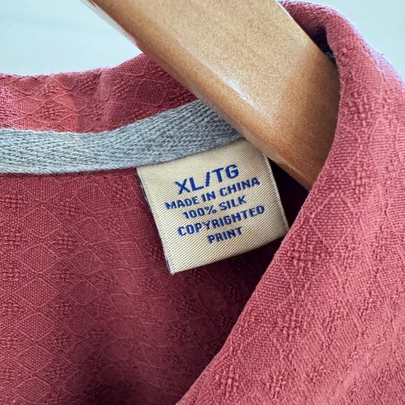 Tommy Bahama Men’s Silk Button Down Shirt USC Logo Maroon Floral Size XL - Picture 4 of 12